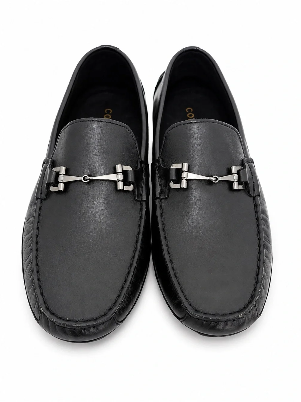 NWOT Cole Haan Wyatt Driver Loafers Men’s Size 8 Black Leather Bit Moc Toe Shoes